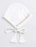Girl's' White Chanderi Ethnic Combo Set